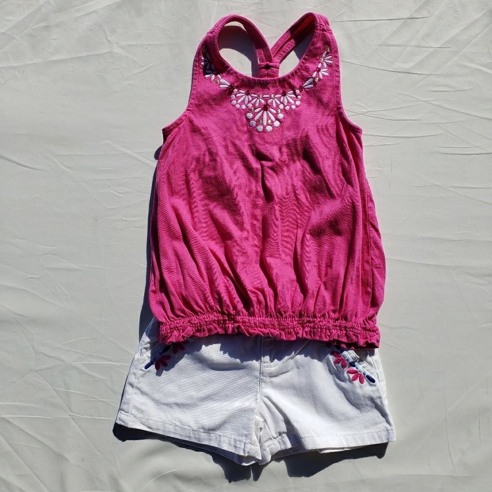 Gymboree Shorts Tank Size 5 6 Dessert Dreams White
